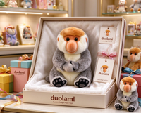 Porte-clés singe en peluche, pendentif animal en peluche doux pour la décoration de sac, cadeau de vacances, porte-clés singe en peluche personnalisé