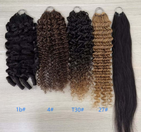 Extensions de cheveux humains bouclés bruns pré-bouclés à nœuds invisibles naturels pour tresses bohèmes, prix de gros, fournisseur