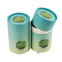 Emballages cylindriques biodégradables personnalisés pour thé et café, boîtes en carton personnalisées pour thé matcha, tubes en papier.