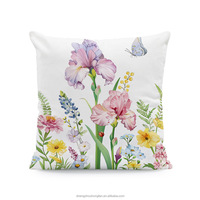 Housses de coussin florales de printemps oreillers décoratifs floraux de tournesol étuis de coussin en peluche courts pour canapé canapé décor de jardin