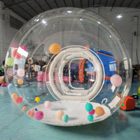 Tentes à bulles gonflables pour l'extérieur, pour les fêtes, dôme rebondissant portable pour le jardin, pour enfants, avec décoration de ballons