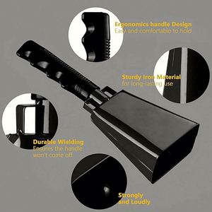 Cloche de supporter en fer de 10 pouces de haute qualité avec poignée, impression sérigraphique de logo personnalisé, pour faire du bruit - Product Image 5