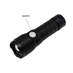Lampe <span class=keywords><strong>torche</strong></span> LED rechargeable par USB étanche pour l'extérieur avec zoom, pointeur laser <span class=keywords><strong>rouge</strong></span>, lumière vive, <span class=keywords><strong>torche</strong></span> multifonctionnelle à <span class=keywords><strong>main</strong></span> - Product Image 4