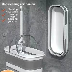 360 ménage une vadrouille produit de nettoyage gratuit lavage des mains paresseux personne seau <span class=keywords><strong>nettoyant</strong></span> plat main intelligent rotatif bleu pour le nettoyage - Product Image 6