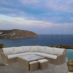 أفضل أريكة خارجية مقسمة على شكل حرف l أريكة خارجية من الخيزران مقسمة - Product Image 3