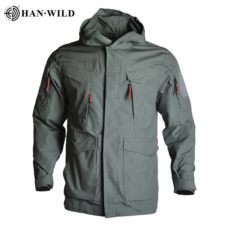 HAN WILD outdoor Camouflage Uniform Vintage Jacket M65 Field Jacket camping jacket