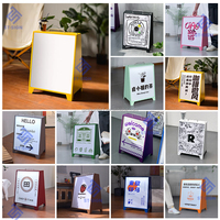 Boîte lumineuse rectangulaire en acrylique rechargeable à double face haute luminosité, écologique, sur pied, pour affichage publicitaire