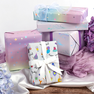 Papel de regalo al por mayor de fábrica 43*300 cm papel de regalo de cumpleaños embalaje - Product Image 3