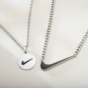 Collana Hiphop in <span class=keywords><strong>argento</strong></span> Hipster personalizzata in acciaio inossidabile piatto tondo corrosione olio gocciolamento materiale principale <span class=keywords><strong>gioielli</strong></span> - Product Image 4