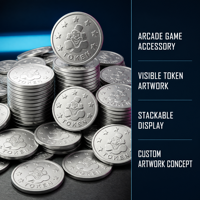 Jetons de jeu personnalisés en acier inoxydable Clown Star, pièces de monnaie métalliques économiques pour machines de jeu à monnayeur, 25mm 23mm 28mm