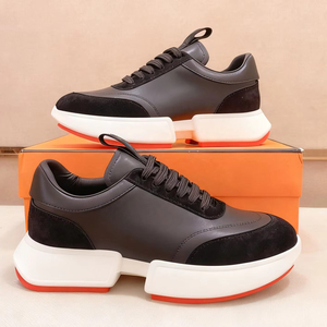 Zapatillas Negras de Alta Calidad para Hombre, Marca Hemm Bottoms, de Cuero Genuino, Diseño de Lujo, Casuales, con Plataforma, a la Moda - Product Image 3