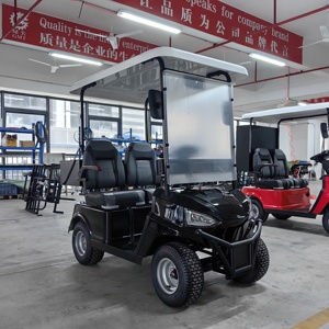 Voiturette de golf <span class=keywords><strong>électrique</strong></span> monoplace avec benne de chargement, véhicule de mobilité personnel pour la patrouille, les centres de villégiature et l'entretien des communautés - Product Image 1