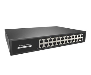 สวิตช์อีเธอร์เน็ตเชิงพาณิชย์ 10/100Mbps 24 พอร์ต ราคาโรงงาน รองรับ DC48V OEM สำหรับระบบกล้องวงจรปิด IP - Product Image 2