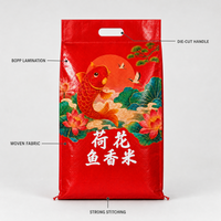 Sac en polypropylène tissé PP de 10 kg, imprimé sur mesure, pour le riz et les céréales, vente en gros