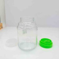 Botol Selai Kaca Bulat Berkualitas Baik 720ml, Penjualan Panas Pabrik, dengan Tutup Sekrup untuk Selai, Madu, Kacang, Cokelat, Kecap