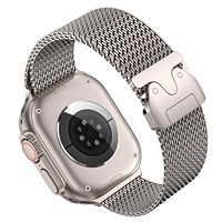 Edelstahl-Netz schlaufe mit Fallschirm schnalle für IWatch Ultra 2 Serie 10 9 8 7 6 SE 5 4 3