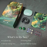 TANGZUWANER 2 Jade Dragon Edition 10 mm PET Single Dynamic In-Ear-Kopfhörer, 1,2 m Kabel, Silikon-Aufbewahrungstasche, Sancai Wide Bore