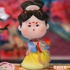หยู โม ตัง ตุ๊กตาสตรีราชสำนักสมัยราชวงศ์ถัง งานฝีมือเรซิ่น ของตกแต่งบ้าน ของตกแต่งโต๊ะทำงาน ของขวัญปีใหม่จีน - Product Image 1