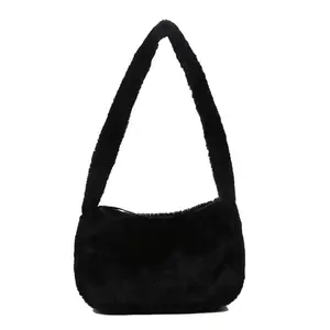 Wholesale Cheap New Fashion Portable Tote Bag Travel Reusable Storage Satchel Ladies Cute Plush Handbag