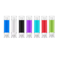 Gitra stik memori Usb Logo kustom, stik memori Usb 2 In 1, putar Usb 3.0 2.0 Otg logam Tipe C