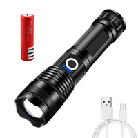 Lampes de poche tactiques étanches puissantes 100000 lumens Lampe de poche LED rechargeable XHP50