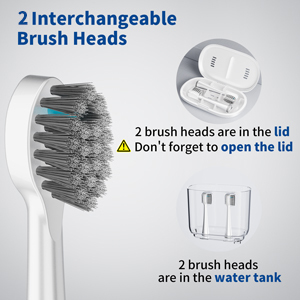 <span class=keywords><strong>Cepillo</strong></span> de Dientes Eléctrico Recargable por USB, Irrigador Bucal, 5 Niveles de Presión, Impermeable IPX7, Tanque de <span class=keywords><strong>Agua</strong></span> Desmontable de 500 ml - Product Image 6