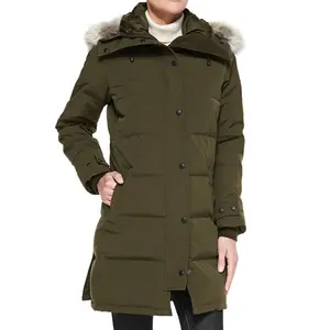 Comprar Chaquetas largas de invierno para mujer, abrigos acolchados  ajustados con cuello de piel sintética a la moda, Parkas de invierno con  capucha de estilo coreano 2023