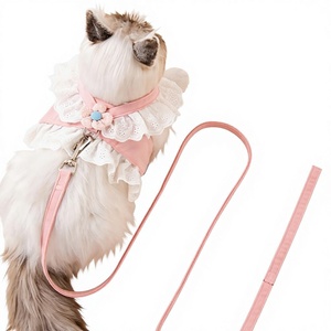 Harnais de poitrine respirant et confortable pour petits chiens et chats, avec sangle, pour l'été, laisse de sécurité spécifique pour chiots, harnais pour animaux de compagnie - Product Image 1