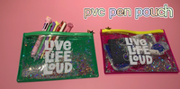 Sac à cosmétiques à paillettes liquides en PVC, pochette à paillettes liquides transparente en PVC étanche