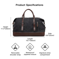Lona de alta calidad con asa, bolso de mano, equipaje, fin de semana, durante la noche, bolsas de lona, bolsa de viaje con logotipo personalizado