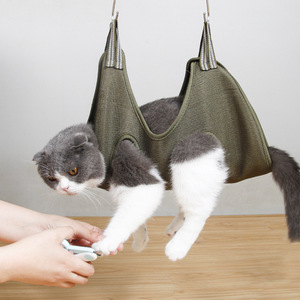Hamac de toilettage pour animaux de compagnie, pour chat et chien, coupe des ongles, bain, vêtement suspendu, couleur unie, DC001 - Product Image 1