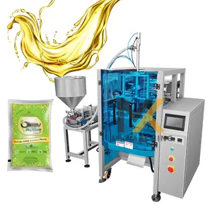 Fully automatic sachet bag 1kg liquid paste sauce sunflower chilli mustard cooking olive oil packing machine