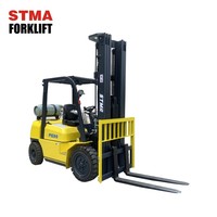 Montacargas STMA de 3 Toneladas (3000 kg, 6600 lb) con Motor de Gasolina y GLP, Certificación CE y EPA, Doble Combustible, Servicio OEM