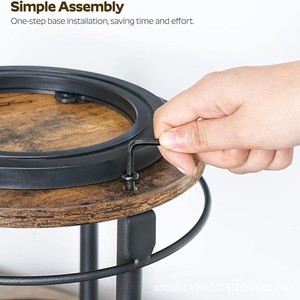 Wooden rotating kitchen <b>spice</b> rack, double-layer oil, salt, soy sauce, vinegar storage rack, coffee and milk tea <b>jar</b> storage - Product Image 4