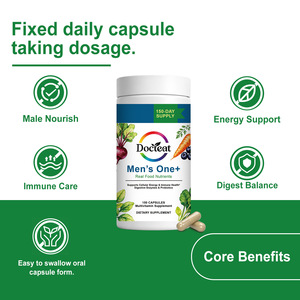 Cápsulas Multivitamínicas Premium <span class=keywords><strong>Real</strong></span> Food Nutrients para Hombres, para el Apoyo Diario al Bienestar Nutricional Masculino - Product Image 3