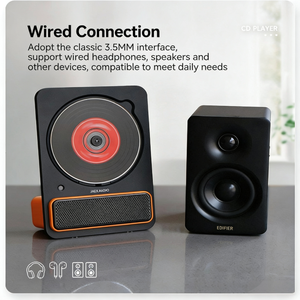 เครื่องเล่นซีดีติดผนังแบบพกพา ดีไซน์โทโทโร่สุดน่ารัก พร้อมลำโพงบลูทูธในตัว เสียงคุณภาพ HiFi สำหรับใช้ในบ้าน - Product Image 2