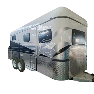 2025 personnaliser les quartiers d'habitation remorque à chevaux course de chevaux Transport camion <span class=keywords><strong>livraison</strong></span> remorque de Transport de chevaux pour la course - Product Image 2