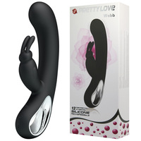 Vibrador Conejo Grande Pretty Love de Baile, Vibrador Dildo de Gran Potencia para la Masturbación Femenina, Estimulador de Clítoris y Punto G