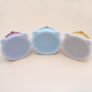 Tazón de Silicona de Grado Alimenticio Libre de BPA para Bebés, con Succión, Logotipo Personalizado, Forma de Caja con Tapa, Vajilla para Niños de 0 a 12 Meses - Product Image 3