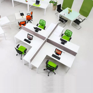 โต๊ะทำงาน4คนสำหรับ4ที่นั่งโต๊ะคอมพิวเตอร์พาร์ทิชันสำนักงานเฟอร์นิเจอร์สำนักงานที่ทันสมัย - Product Image 3