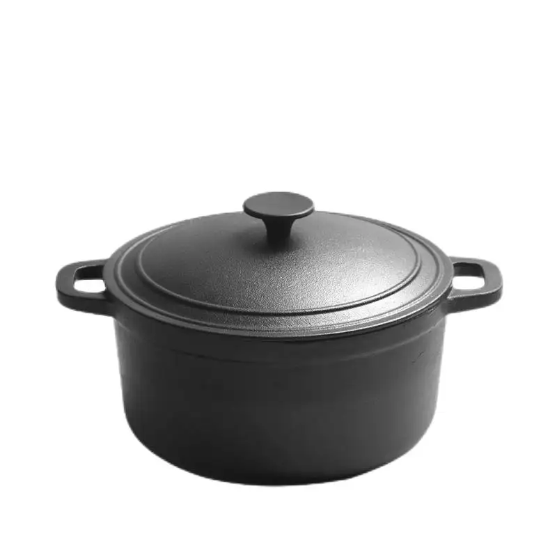 Custom multifunctional cast iron non-stick stock pot Safe Outdoor kitchen pot with pre-seasoned cast iron Dutch pot oven
