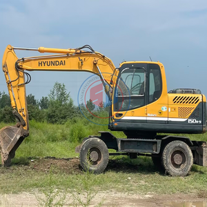 Excavatrice sur pneus Hyundai 150 d'occasion de haute qualité R150-7 R150w-9 R150w-7 R150-9s avec moteur Cummins bon composant de base de Corée - Product Image 2