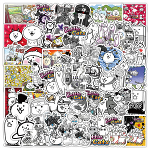 50 Calcomanías Divertidas de Gatitos de Dibujos Animados del Juego <span class=keywords><strong>Battle</strong></span> Cats - Product Image 1