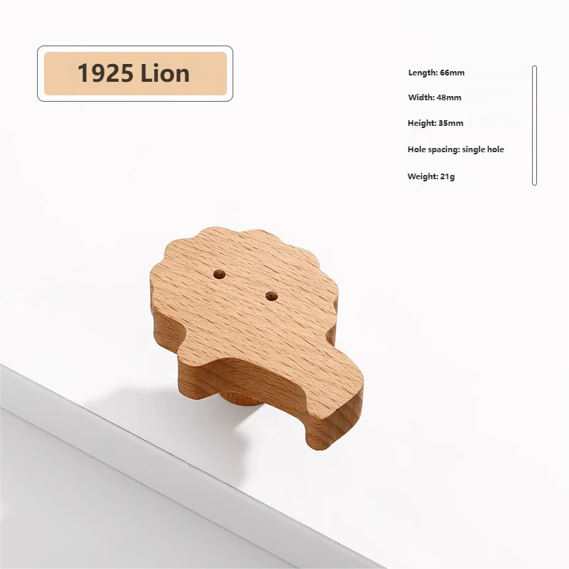 Solid Wood Lion Single Hole