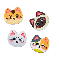 Écussons brodés 3D en forme de chat mignon, personnalisés, thermocollants, tissés, avec support pour utilisation thermocollante ou à coudre sur chapeaux, vêtements, sacs