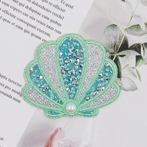 New Design Iron on Bead Embroidery Shiny Powder Shell Bear Alpaca Shoes Patches for Clothing - Product Image 5