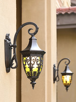 Lampe murale de jardin à LED en aluminium, étanche, de style européen antique rétro classique vintage, pour portail principal extérieur