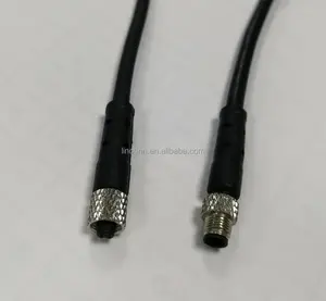 M5 kablo fişi overmoulded robot konektörü M5 x 0.5 avrupa standardı IEC 61076-2-105 konektörü