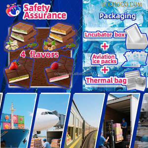 Chất lượng cao kẹo bông quả hồ trăn bánh sandwich sô cô la de Dubai hương vị phong phú kataifi thanh sô cô la tùy chỉnh bao bì có sẵn - Product Image 5