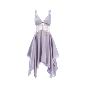 Vestido de noche de satén de alta calidad para mujer, ropa de dormir sexy y romántica de <span class=keywords><strong>2</strong></span> piezas - Product Image 2